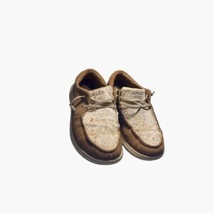 Kids Brown and Cream Shoes‎